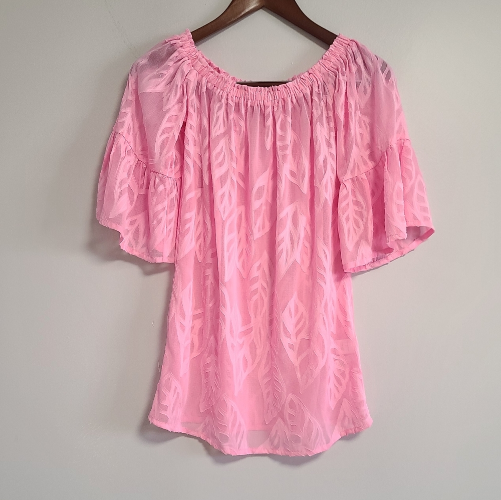 Lilly Pulitzer Pink Off-Shoulder Top